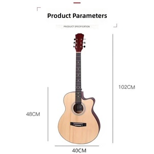 <span class=keywords><strong>Chitarra</strong></span> <span class=keywords><strong>Acustica</strong></span> a 6 Corde in Legno Massello di Tiglio da 40 Pollici, Vendita Diretta dalla Fabbrica, per <span class=keywords><strong>Principianti</strong></span>, Uomini e Donne, per Pratica e Apprendimento - Product Image 4