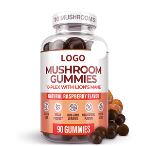 Private Label integratore a base di erbe estratto gommoso complesso Ashwagandha coda di tacchino Cordyceps Chaga Reishi leoni criniera funghi enzima - Product Image 1