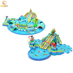 Wholesale Big Portable Water Sport Bounce House Combo Bouncy Castle Kid Inflatable Pool Water Slide