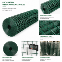 Malla de Alambre Soldada Recubierta de PVC Verde Anti-Pájaros en Rollo para Protección de Hangares de Aeropuertos y Cercas de Bioseguridad para Granjas Avícolas