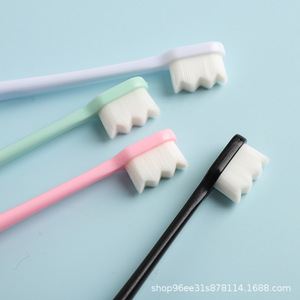Disposable <b>Pet</b> Toothbrush Soft Bristles For Cats And Dogs Black White Pink Green PP Material - Product Image 1