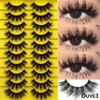 Faux cils effet naturel, cils vaporeux, cils œil de chat, faux cils en vison synthétique, bande de faux cils moelleux, lot de faux cils