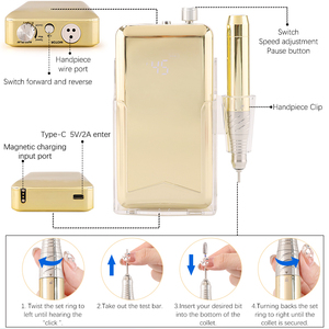 Nuevo Taladro Portátil <span class=keywords><strong>para</strong></span> <span class=keywords><strong>Uñas</strong></span> 2026, Diseño de Pantalla Completa, Inalámbrico, Resistente al Agua, 45000 RPM, <span class=keywords><strong>Lima</strong></span> Eléctrica <span class=keywords><strong>para</strong></span> <span class=keywords><strong>Uñas</strong></span> sin Escobillas - Product Image 3