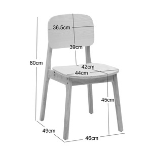 Silla de Comedor de Estilo Retro de Mediados de Siglo, con Respaldo de Ratán Plástico y Madera Sólida, para Hogar, Cocina, Estudio o Cafetería - Product Image 6