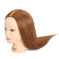 Tête de mannequin 100% cheveux humains pour salon de coiffure, outil professionnel pour la coupe, la permanente et la décoloration