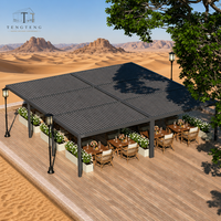 Pergola motorisée en aluminium personnalisable avec structure thermolaquée et design imperméable pour l'extérieur et le jardin