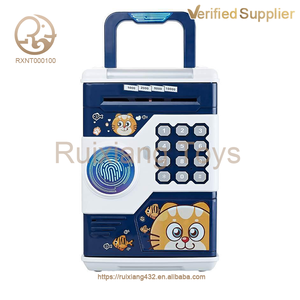 Reconocimiento de huellas dactilares Cajero Automático portátil <span class=keywords><strong>hucha</strong></span> contraseña rollo dinero música seguro <span class=keywords><strong>gatito</strong></span> Animal <span class=keywords><strong>hucha</strong></span> juguete educativo - Product Image 4