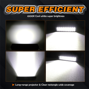 Barre lumineuse LED double rangée 12 pouces, faisceau combiné 100W, étanche, 12V, pour véhicules tout-terrain, <span class=keywords><strong>quad</strong></span>, motoneige - Product Image 6