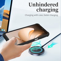 Coque de téléphone antichoc de luxe en TPU+PC avec anneau magnétique, prix usine, pour 17 Pro, compatible avec la charge sans fil magnétique
