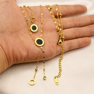 Collier de chiffres romains de <span class=keywords><strong>film</strong></span> noir personnalisé à la mode fabriqué en Chine collier initial personnalisé en gros - Product Image 5