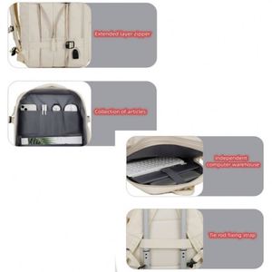 Large Capacity Waterproof <b>Laptop</b> <b>Backpack</b> Custom Logo Unisex Anti Theft Oxford Polyester Casual Zipper USB Outdoor Business - Product Image 5