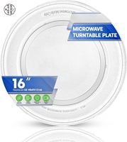 Nouveau Type de plat en borosilicate rond de chaleur en gros plat plat vaisselle plaque de verre transparent
