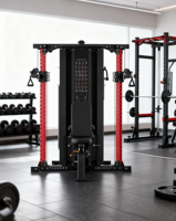 Máquina Smith Compacta Todo en Uno de Acero para Entrenamiento de Fuerza Comercial con Cables Cruzados para Fisicoculturismo