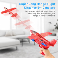 2026 XS Jouet Lanceur d'Avions en Mousse pour Enfants, Planeur à Lancer Manuel d'Extérieur, Lanceur d'Avions Multi-modes