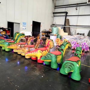 Juegos para Niños, Atractivo Coche de Dinosaurio Eléctrico que Funciona con Monedas, para Parques de Aventuras Interiores/Exteriores, Centros Comerciales, Jardines, de Acero - Product Image 4