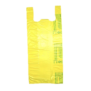 Bolsas de plástico de seguridad amarillas impresas personalizadas, bolsas de basura HDPE resistentes, bolsas de plástico para compras, bolsas de transporte para tienda - Product Image 2