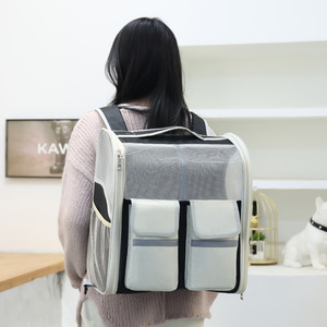 Pet Bag Soft-Sided Carrier With <b>Trolley</b> Breathable <b>Foldable</b> For Cats And Dogs Large Capacity Portable Outdoor Design - Product Image 2
