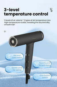 Secador de Pelo Iónico Plegable, Eficiente y Duradero, con Difusor, Soporte para Cepillo, Motor BLDC de Alta Velocidad, 1500W, 3 Velocidades/3 Temperaturas, para Viajes y Salón - Product Image 3