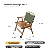Chaise de loisirs pliante moderne en bambou pour l'extérieur avec dossier, ensemble chaise et petite table à thé portable, tabouret pour la maison, le balcon, la terrasse et le camping