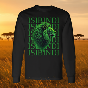 Camiseta de manga larga Isibindi con diseño de león verde, coraje y empoderamiento - Product Image 3