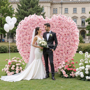 C-388 Nuovo Design Personalizzato, Decorazione a Forma di Cuore Gigante 5D 2,4m per Matrimoni, Proposte e Feste, Parete Floreale per Esterni - Product Image 2