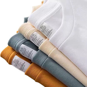 T-shirts vierges personnalisables en coton 100% de haute qualité, vente en gros, t-shirts oversize épais pour hommes, impression personnalisée lisse - Product Image 1