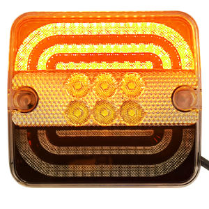 Usine directement camion <span class=keywords><strong>remorque</strong></span> LED <span class=keywords><strong>feu</strong></span> arrière nouveaux feux arrière carrés rouges et jaunes pour remorquage véhicule <span class=keywords><strong>agricole</strong></span> hors route - Product Image 2