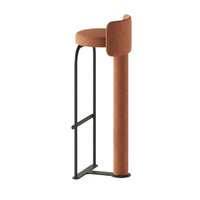 Tabouret de bar de style industriel rétro avec cadre en métal noir, tissu à motif tigre écologique et durable, tabouret de comptoir pour cafés, bars à domicile