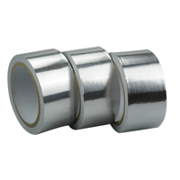 Ruban adhésif en aluminium imperméable haute résistance activé par l'eau pour conduits CVC, sans doublure, argenté, protection UV