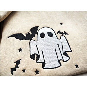 Felpa di Halloween camicia fantasma ricamata fantasma piccola stagione - Product Image 2