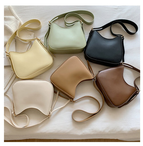 Nouveau Sac Seau Tendance en PU pour Femme, Sac à Bandoulière Rétro avec Fermeture Éclair, Sangle Unique, Doublure en Polyester, Sacs Messager - Product Image 1