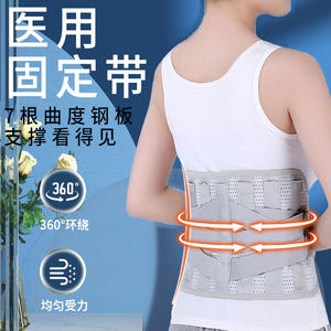 Cinturón de Soporte Lumbar Médico, Talla M, Blanco, Transpirable, con Placas de Acero, para Alivio del Dolor de Espalda Postparto y Estabilización de la Columna Vertebral - Product Image 1