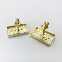 Duyizhao Boucles d'oreilles en laiton plaqué or 14 ct Jesus Last Supper pour hommes/femmes Bijoux unisexes