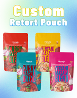 Sachet d'emballage alimentaire à soufflet, autoportant, haute température, type pochette stérilisable pour curry