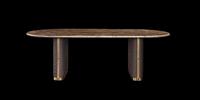 Ensemble de table à manger en cuir imitation marbre, meubles de maison, table de luxe avec couvercle