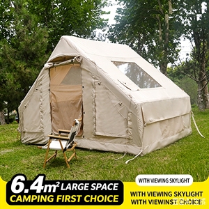 Carpa Inflable para Acampar al Aire Libre con Tela Oxford Reforzada, Portátil, Impermeable, de Montaje Automático, con Columnas de Aire, para 4 Personas - Product Image 1