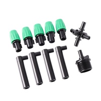 Système d'irrigation par brumisation de jardin, pulvérisateur atomisant avec eau, buse de brumisation à 5 voies, refroidissement, humidification, fournitures