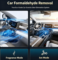 Système d'ionisation plasma pour voiture, diffuseur d'arômes universel pour voiture, contrôle par application Bluetooth, compatible avec la plupart des modèles de voitures