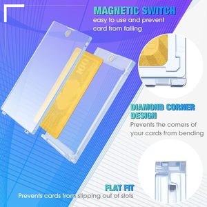 Porte-badge magnétique NOVISON avec protection UV, étui en PS ultra transparent pour cartes de jeu, protecteur magnétique personnalisé - Product Image 3