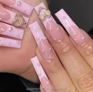 <span class=keywords><strong>Uñas</strong></span> Acrílicas Cuadradas Reutilizables <span class=keywords><strong>de</strong></span> Larga Duración, Fáciles <span class=keywords><strong>de</strong></span> Aplicar, <span class=keywords><strong>Diseño</strong></span> Personalizado, <span class=keywords><strong>Uñas</strong></span> Francesas <span class=keywords><strong>de</strong></span> Cobertura Completa - Product Image 2