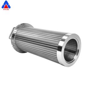 Cartouche filtrante en maille métallique perforée en acier inoxydable sur mesure avec bride, élément filtrant à fil cannelé - Product Image 5