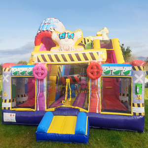 Castillo inflable gigante para fiestas infantiles al aire libre con tobogán, combo de juegos inflables con temática de científico loco. - Product Image 6