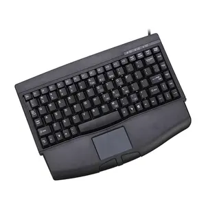 Teclado compacto com fio de alta velocidade, teclado touch pad