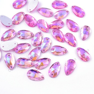 Oleeya Sew on Stones Loose Rhinestone Appliques <b>Drop</b> Crystal AB Rhinestones for Garments - Product Image 3