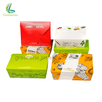 Emballage alimentaire en carton kraft brun écologique pour beignets aux fruits, boîtes à lunch en papier pour restaurant