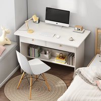 Escritorio de Computadora de Madera Extensible y Ajustable Meida con Cajón, Escritorio de Estudio para Estudiantes, para el Hogar, Oficina, Dormitorio, Sala de Estar