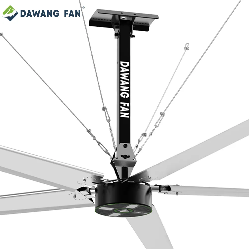 Dài dịch vụ cuộc sống mạnh mẽ hiệu quả 20ft 24ft Fan pmsm động cơ lớn quạt trần công nghiệp hvls Fan