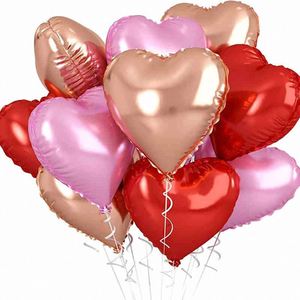 Bonitos Globos de Corazón de 18 Pulgadas de Color Puro, Globos de Papel de Aluminio para Decoración de Bodas, San Valentín, Globos de Amor - Product Image 6