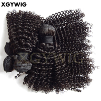 Lager 10 "-30" Günstige Fabrik Preis 100% Virgin Remy Brasilia nisches Menschenhaar Natürliche Farbe Web bündel Kinky Curly Extensions