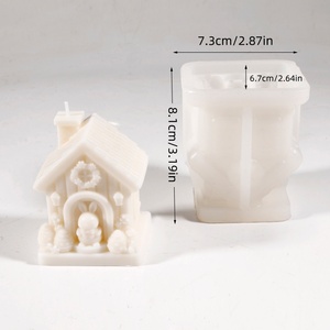 Molde de Silicona TangChu con Diseño de Conejo y Cabaña de Madera para Hacer Jaboneras, Bandejas para Joyas, Velas y Organizadores para el Hogar - Product Image 6